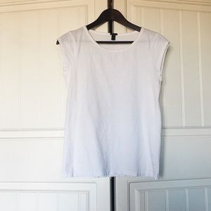 J. Crew cap sleeve white tee